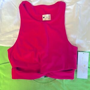 SPIRITUAL GANGSTER hot pink brami top